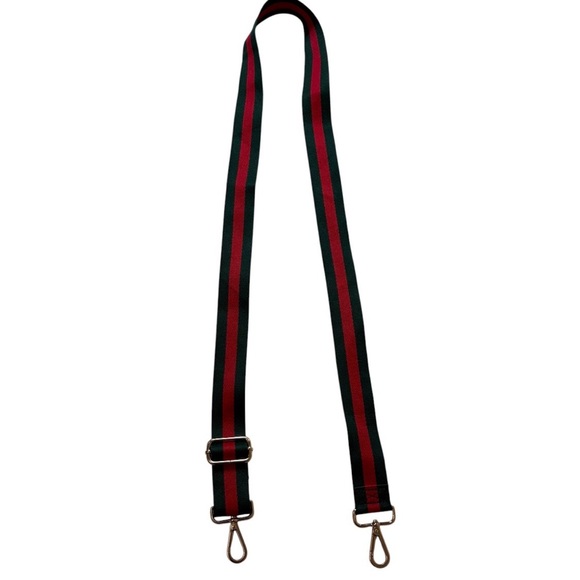 unbranded Handbags - Adjustable Green & Red Stripe Replacement Bag Strap unisex